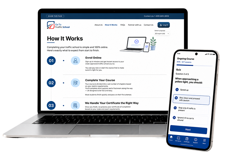 How It Works course preview on laptop and phone