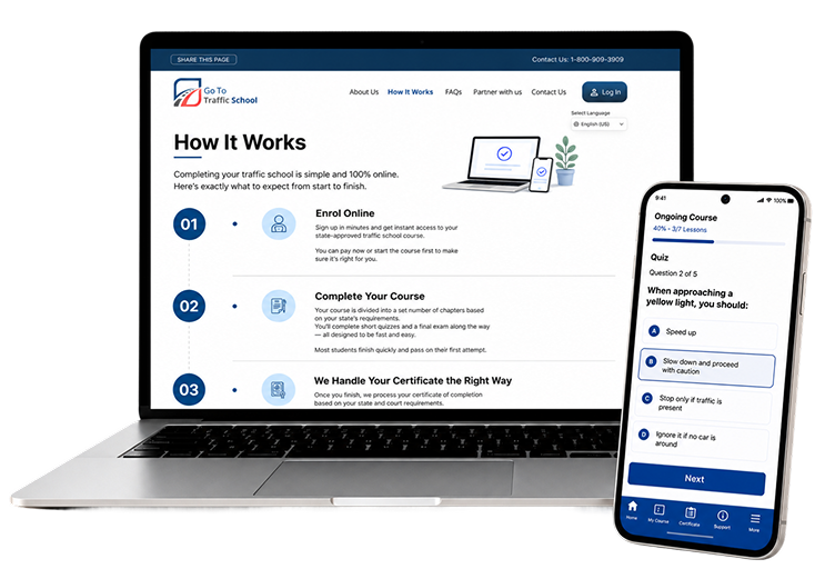How It Works course preview on laptop and phone