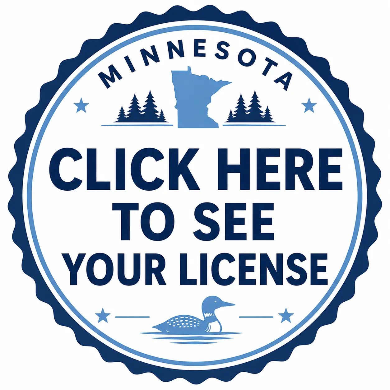 Minnesota approval license stamp
