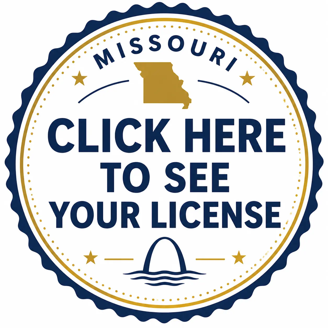 Missouri approval license stamp