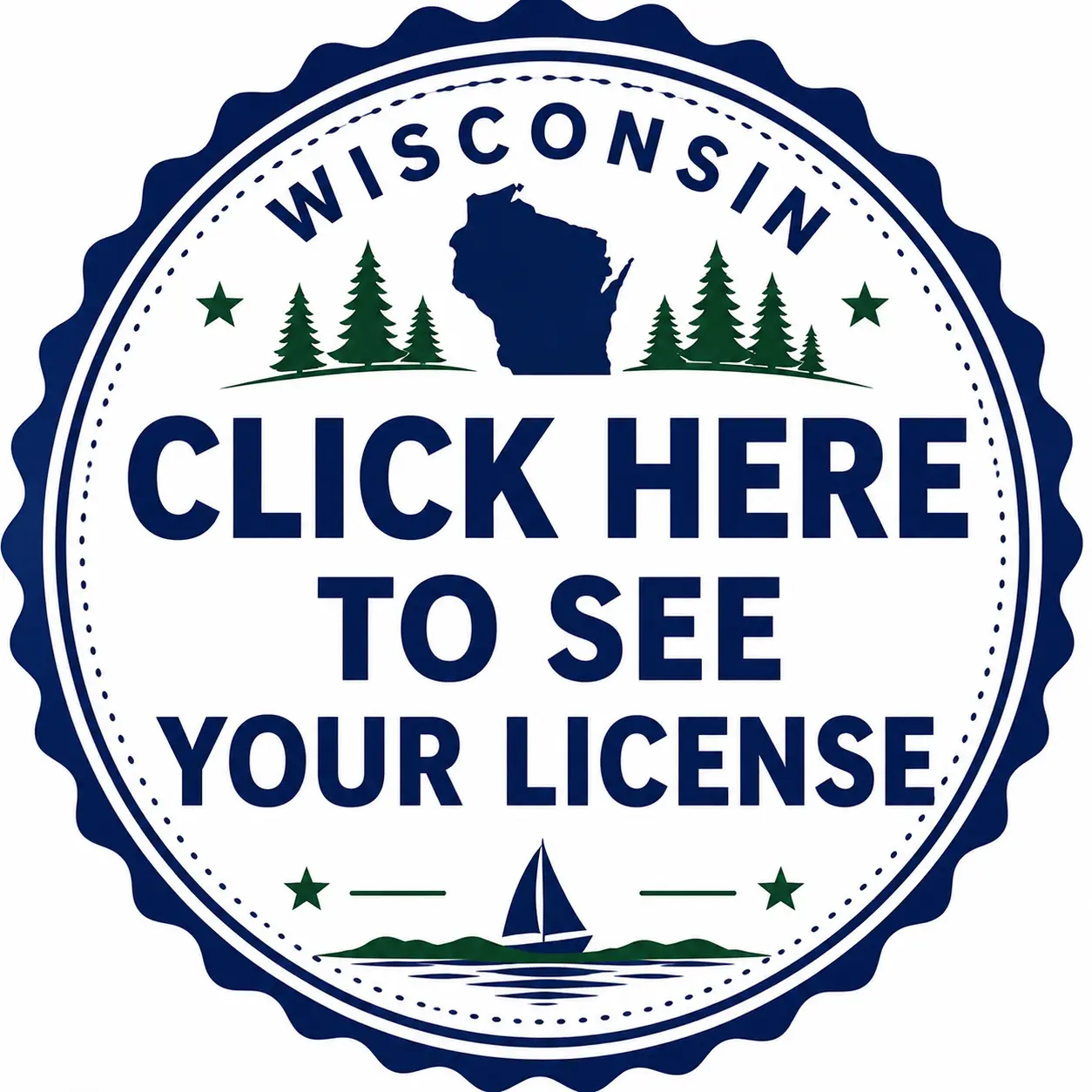Wisconsin approval license stamp